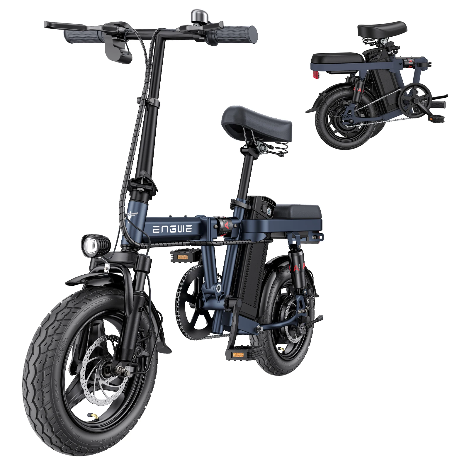 ENGWE T14 E-bike 350W Brushless Motor 48V10AH Lithium Battery Aluminum Alloy Electric Bicycle 14 Inch Mini Folding Electric Bike