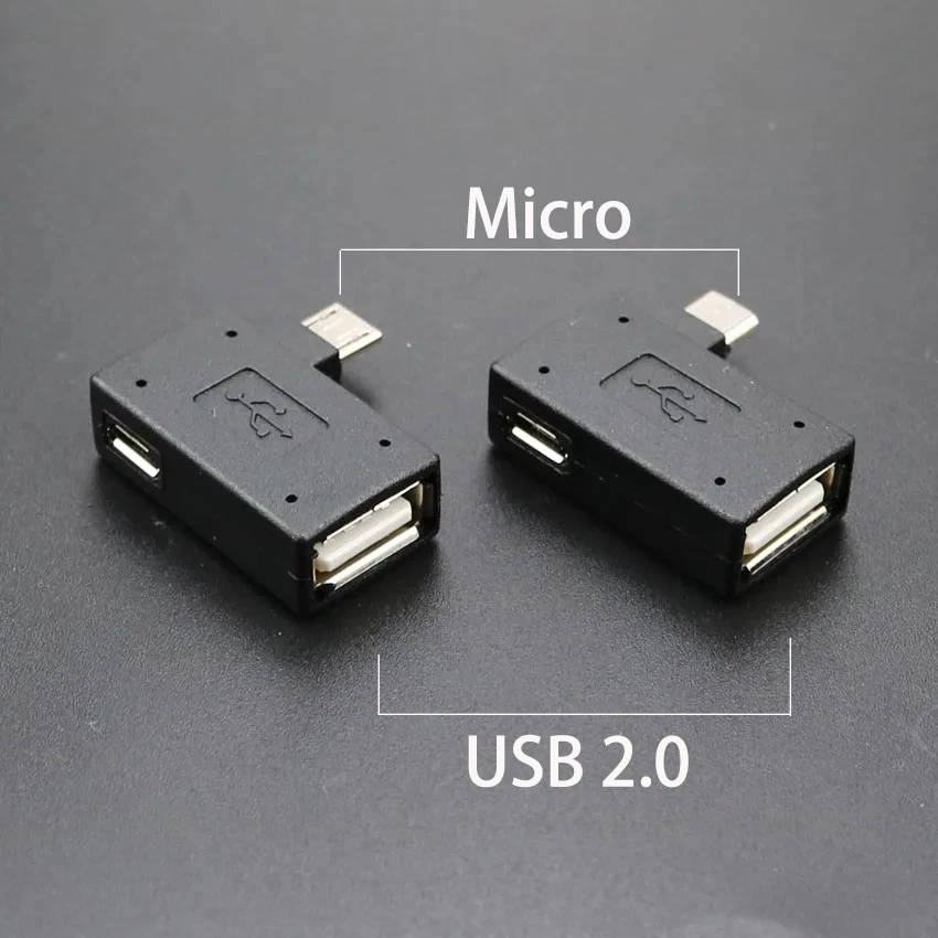 

1PCS Black Converter USB 2.0 Type A Female to Micro Male Plug Female socket Adapter Converter usb 2.0 to Micro usb Connector