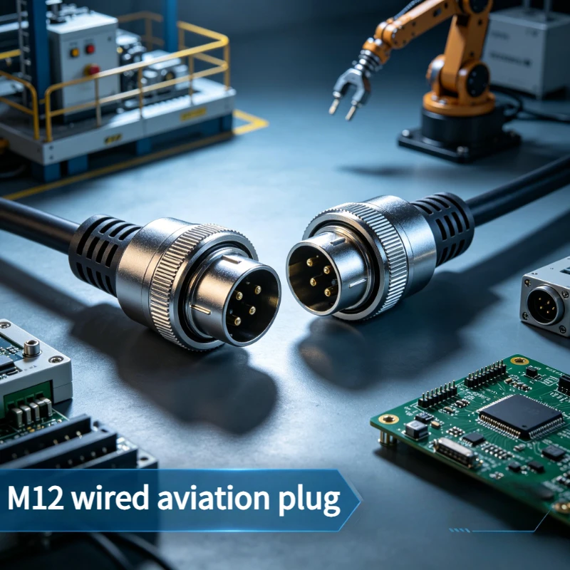 M12 PVC Molded Straight & Elbow Cable, 3/4/5/6/8/12 Pin Waterproof Connector, Aviation Sensor Plug