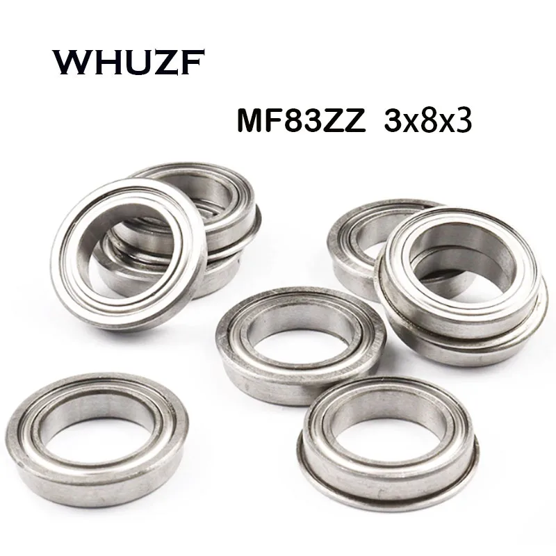 (10/20/50PCS/Lot) MF83ZZ Flange Bearing 3x8x3 mm ABEC-7 Miniature Flanged MF83 Z ZZ Ball Bearings rodamientos