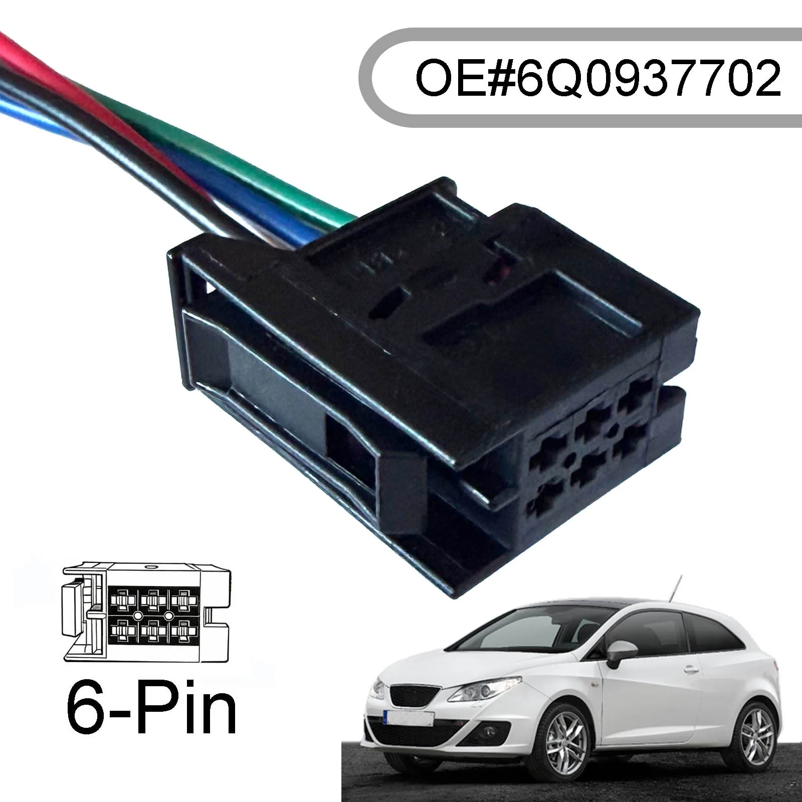 6-Pin 7H1971425 Cruise Control Cable Harness Connector Plug Replacement 6Q0937702 For Seat Cordoba Ibiza 2002-2010