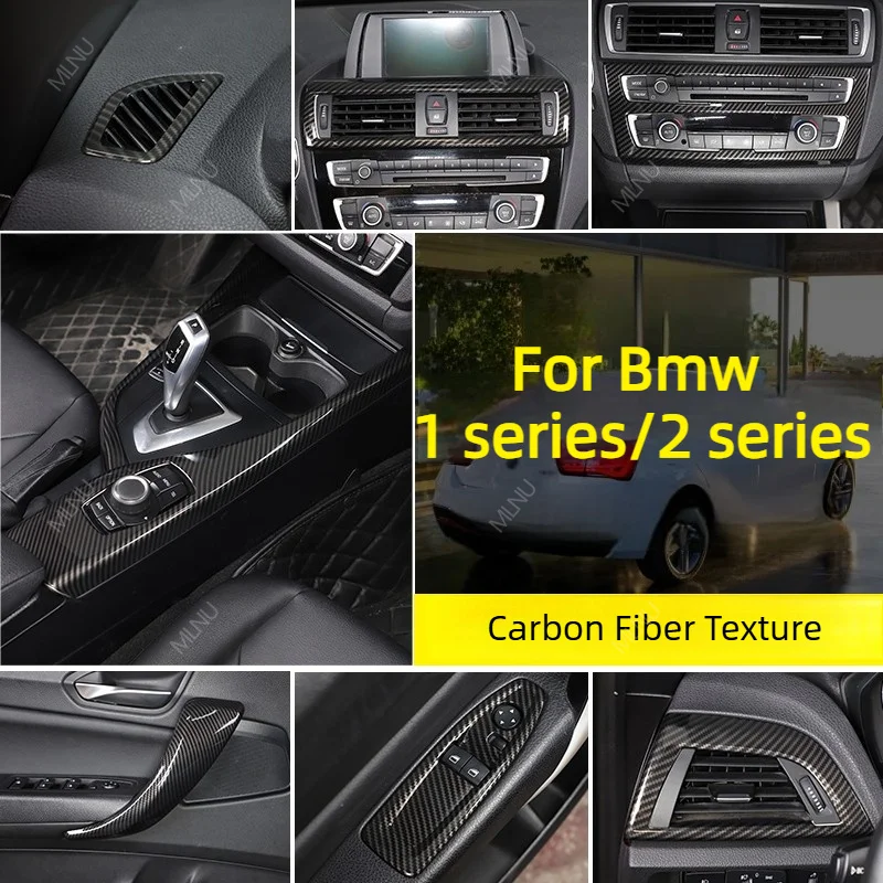 For BMW 1 Series 2 Series F20 F21 F22 F23 2012-2019 Vent Frame Carbon Fiber Grain Sticker Anti-Scratch Car Interior Accessories