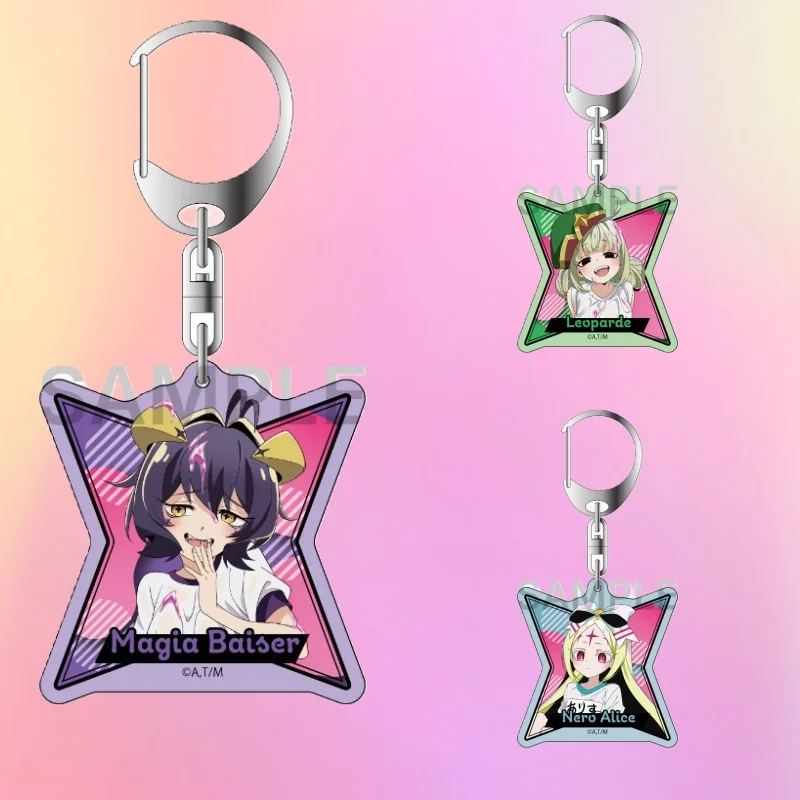 Magical Girl Dreaming anime 6cm Acrylic figure keychain Bag Charms Backpack Pendant Friends Gifts Car Pendant