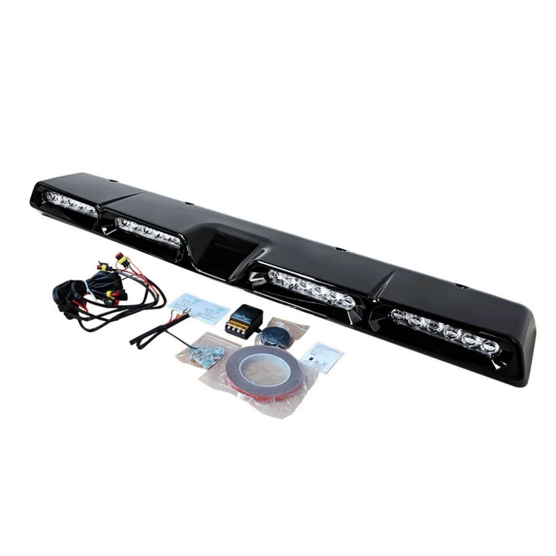 

New Design 4x4 Front Roof Cover With Led Glossy Black Car Lamp Roof Bar DRL for Amarok 2023 2024 2025