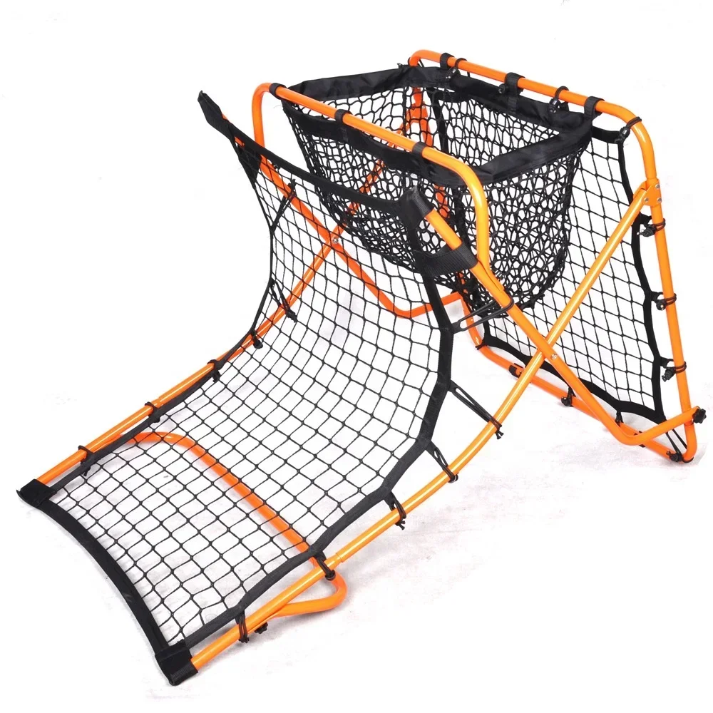Double Sided Easy Assemble Portable Durable Football Backyard Training Pass Shot Net Kids Adults Soccer Training Rebound Net