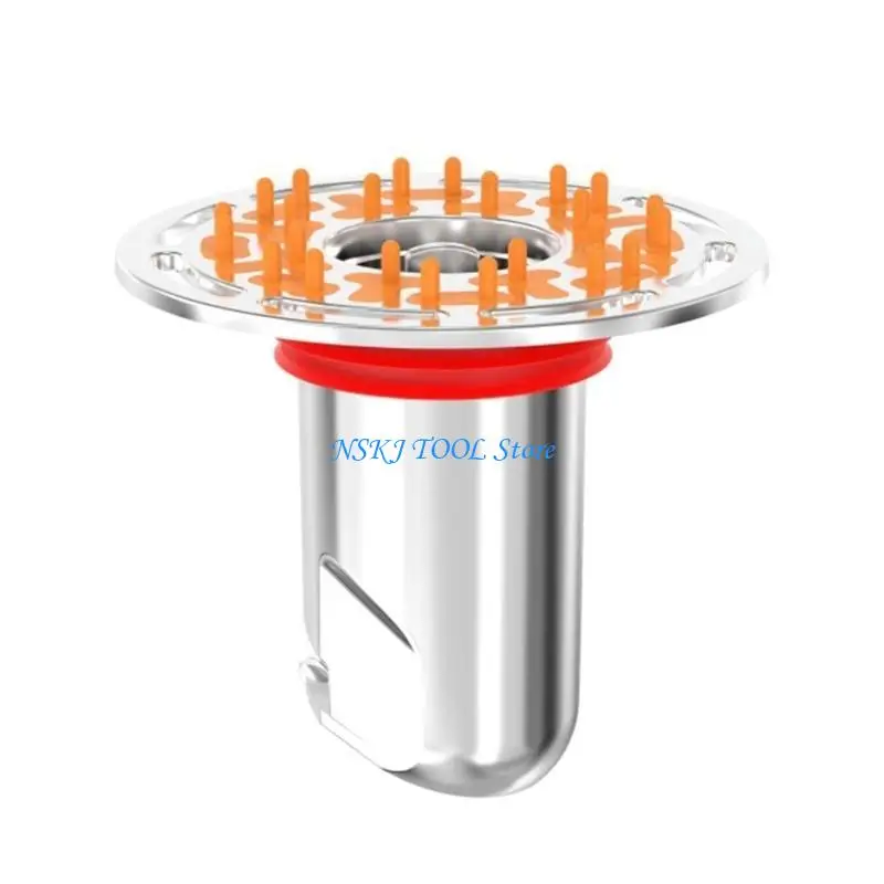 L8RC Closing Floor Drain Round Shower Floor Drain Antiodor Drainer Shower Strainer Cores for Bathroom Kitchen Enduring
