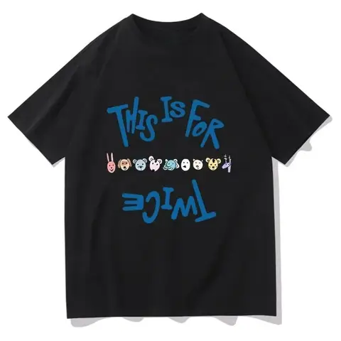 This Is A K-pop Twice Lovelys Korean Unisex Fashion T-shirt for The Album, A Cute and Fashionable Female Music Cotton Tops