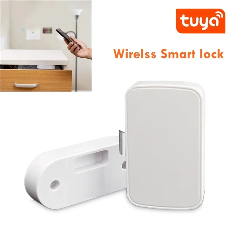 Tuya Drawer Lock Bluetooth-compatible Smart Home Security-Protection Wireless Keyless Un-blanking Cabinet Privacy Lock Switch