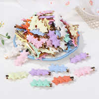 30Pcs random kids hair bangs hairclips cartoon trees hairgripes girls lovely head clips boutique children headwear
