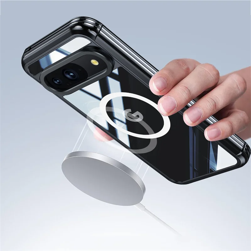 

360 full Package Magnetic Phone Case for Google Pixel 8 9 Pro XL Transparent Three Anti Drop Wireless Charging Phone Case