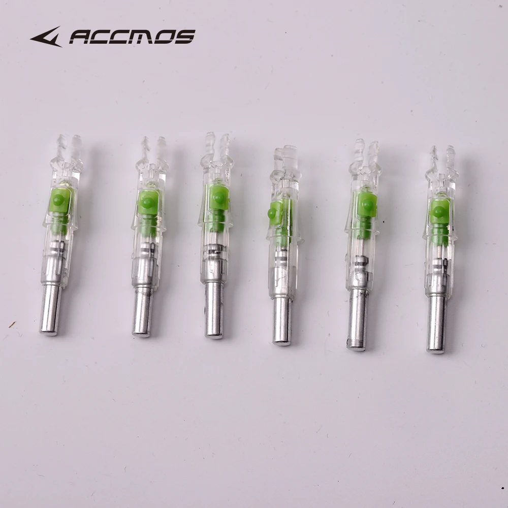 ID6.2mm Led السهم الذيل ثنائي الغرض الصلب الكرة القوس مجمع القوس مضيئة السهم Nocks اكسسوارات الرماية اطلاق النار