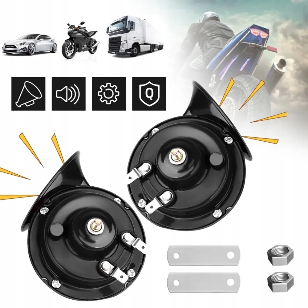 2 klaxons de train super puissants, kit de remplacement de klaxons à air étanches, klaxons à air universels au son puissant pour motos, camions, bateaux, accessoires de voiture