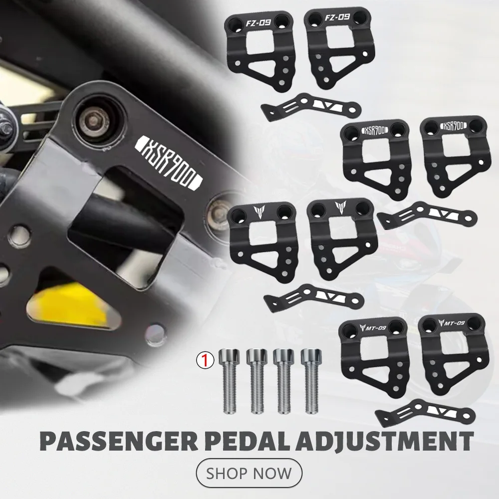 

For YAMAHA XSR900 XSR 900 MT09 MT-09 FZ09 FZ-09 Passenger Footpeg Footrests Rear Pedal Lowering Foot Rests Foot Pegs Relocation