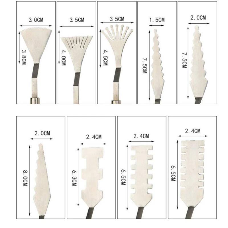 Stainless Oil Painting Scraper Knife Art Spatula Texture Art Tools Palette Gouache Oil Painting Knife Pigment Watercolor Spatula