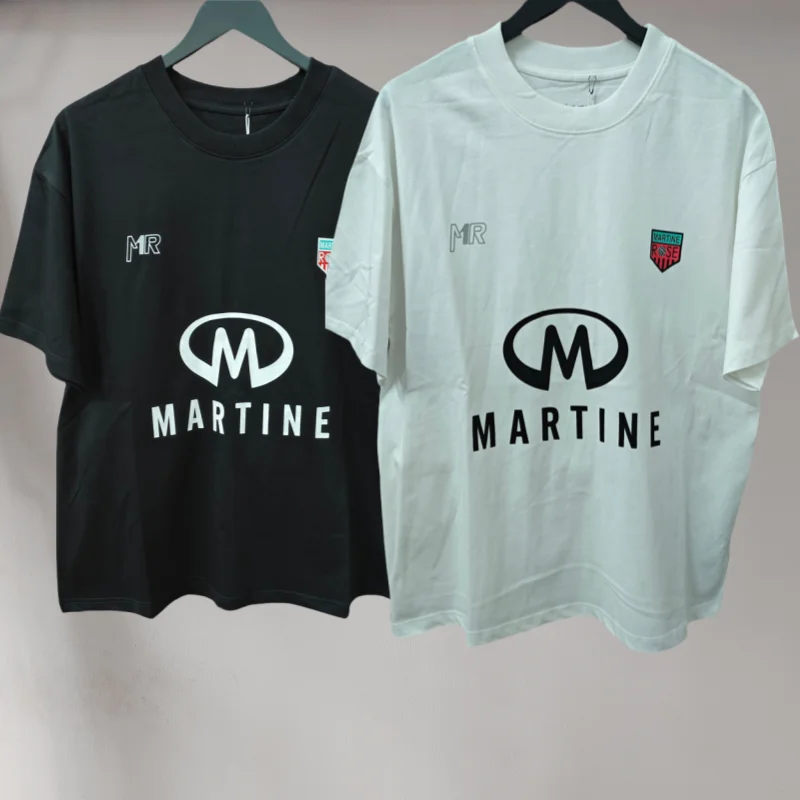 

High Quality Sport Style Martine Rose T Shirt Letter Prints Round Neck Short Sleeved Pullovers Men Women Fashion Tshirt
