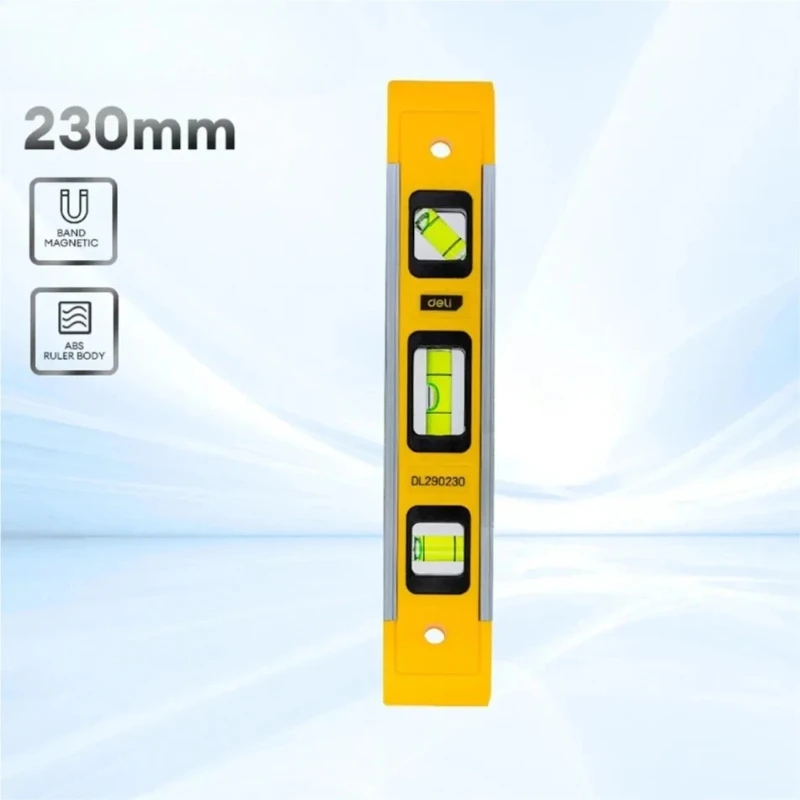 لقياس مستوى الطوربيد 9 بوصة، مستوى الصندوق المغناطيسي مع 45 ° /90 ° /180 ° الفقاعات، أداة مستوى الفقاعات المقاومة للصدمات #2