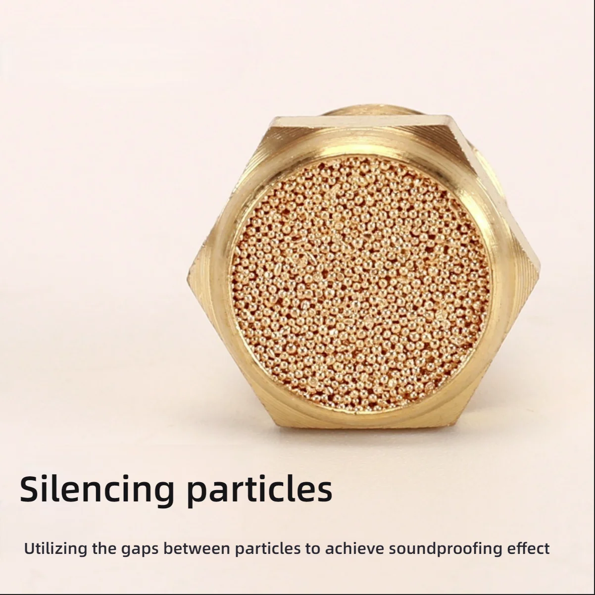 Knalpot pneumatik mengurangi kebisingan udara, terbagi menjadi 6 titik M5/1/2/3/4, kuningan 1 inci, dapat disesuaikan.