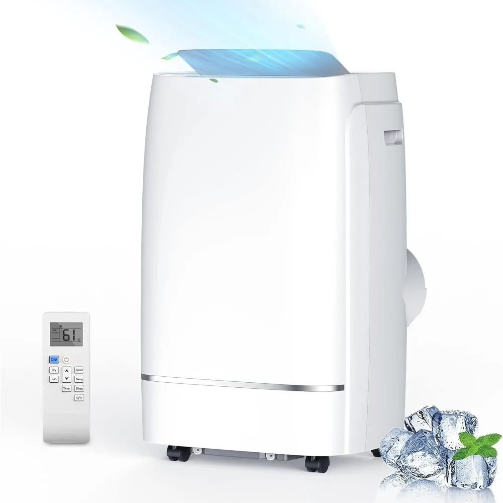 13000 BTU Portable Air Conditioner, 620 sq.ft, 2023 3-in-1 Quiet Portable AC Unit, Dry & Fan, Wide Oscillation, 24H Timer