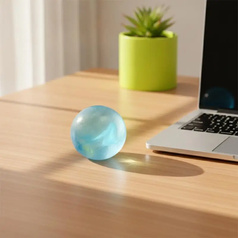 1Pcs Soft Transparent Coconut Maltose Squeeze Ball Stress Relief Fidget Toy for Classroom Quiet Fidgeting Use