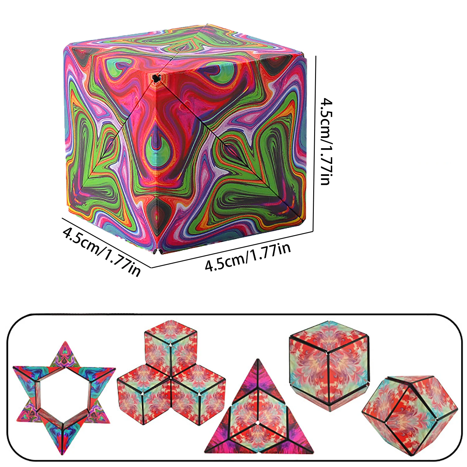 多用途の幾何学磁気キューブ インテリジェンス 3D 子供用パズルとストレス解消おもちゃ