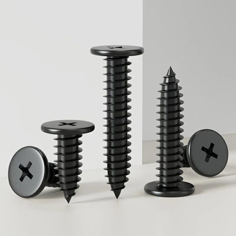 

Mini Micro Self Tapping Screws M1.2-M4, Black 304 SS Ultra Thin Wafer Head Phillips Drive Fasteners for DIY & Electronics