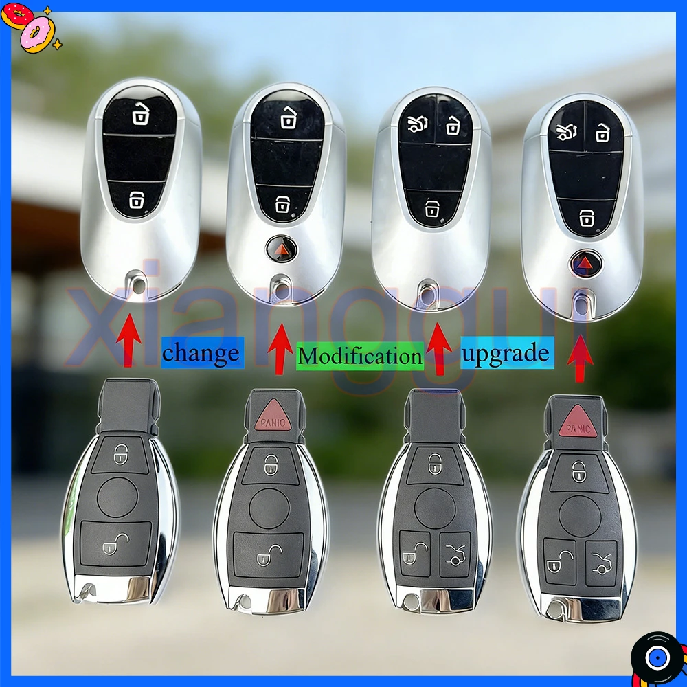 Modifikations-Upgrade Autoschlüsselgehäuse Schlüsselhülle für Mercedes-Benz A C E S Klasse W169 W164 W204 W210 W211 W212 W639 W202