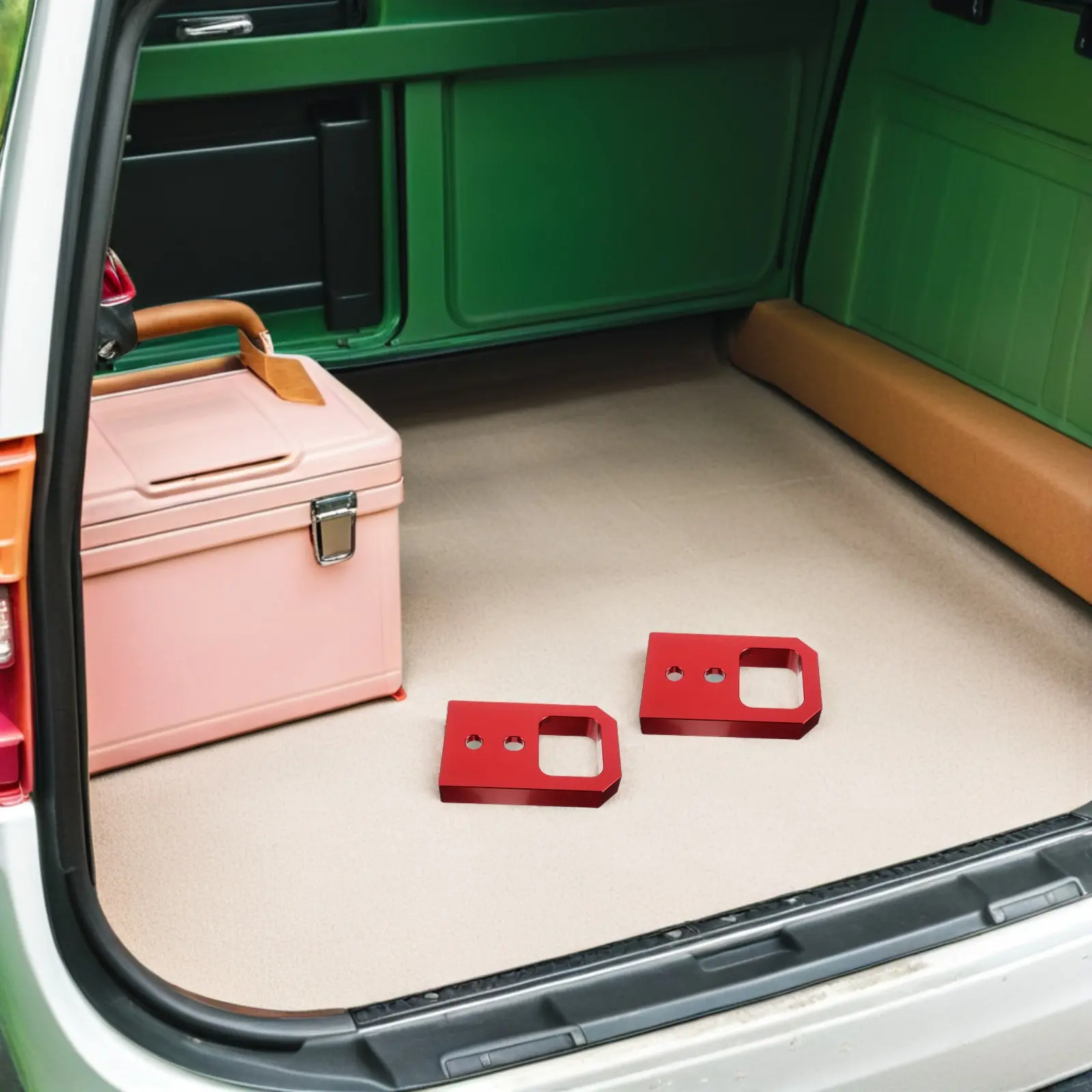 

2Pcs Tow Hook Adapter for Car Truck Heavy Duty Aluminum Alloy Front Bumper Trailer Hook Styling Exterior Decoration Function