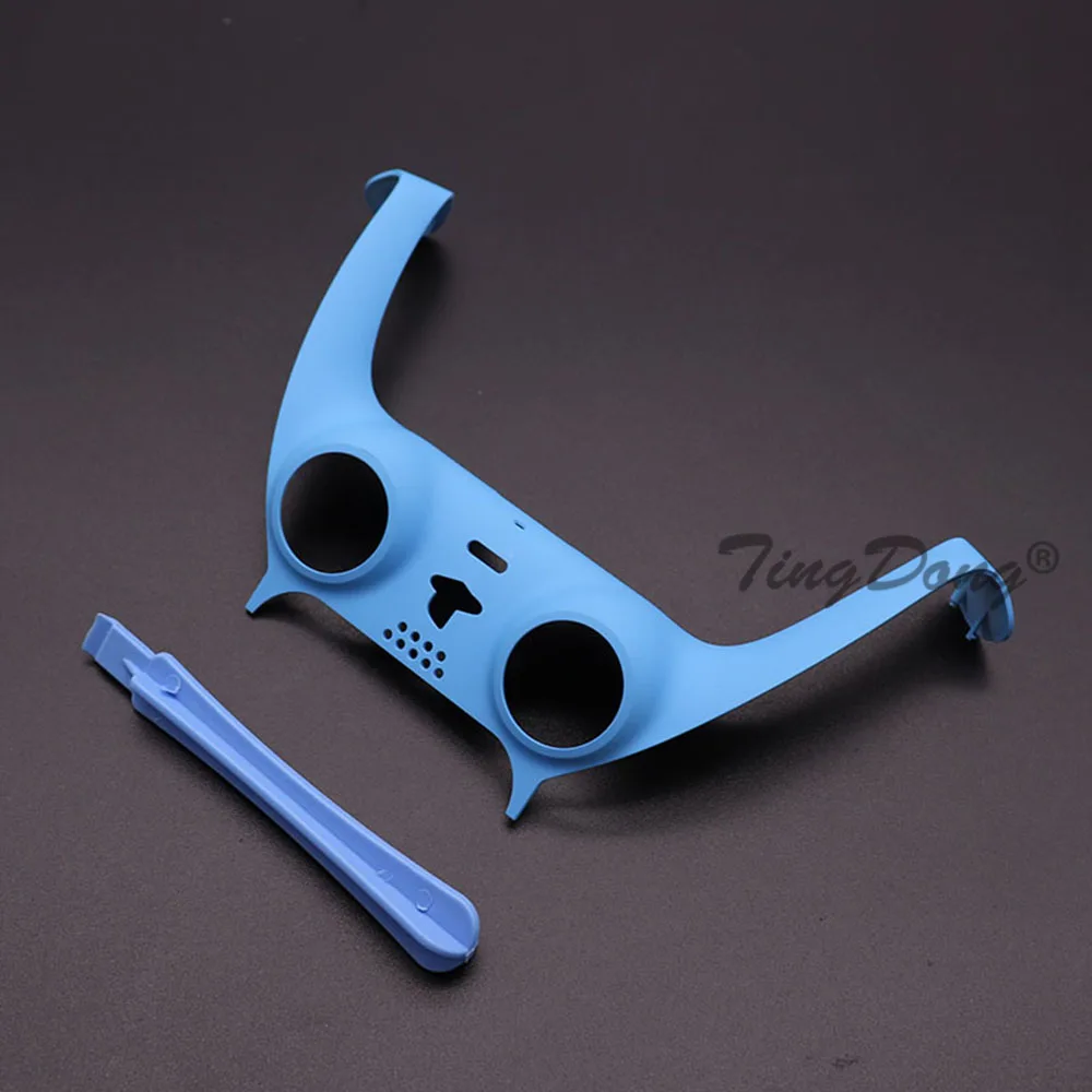 Chroom/matte gamepad handvat decoratieve strip voor PS5 controller joystick handvat shell cover met koevoet