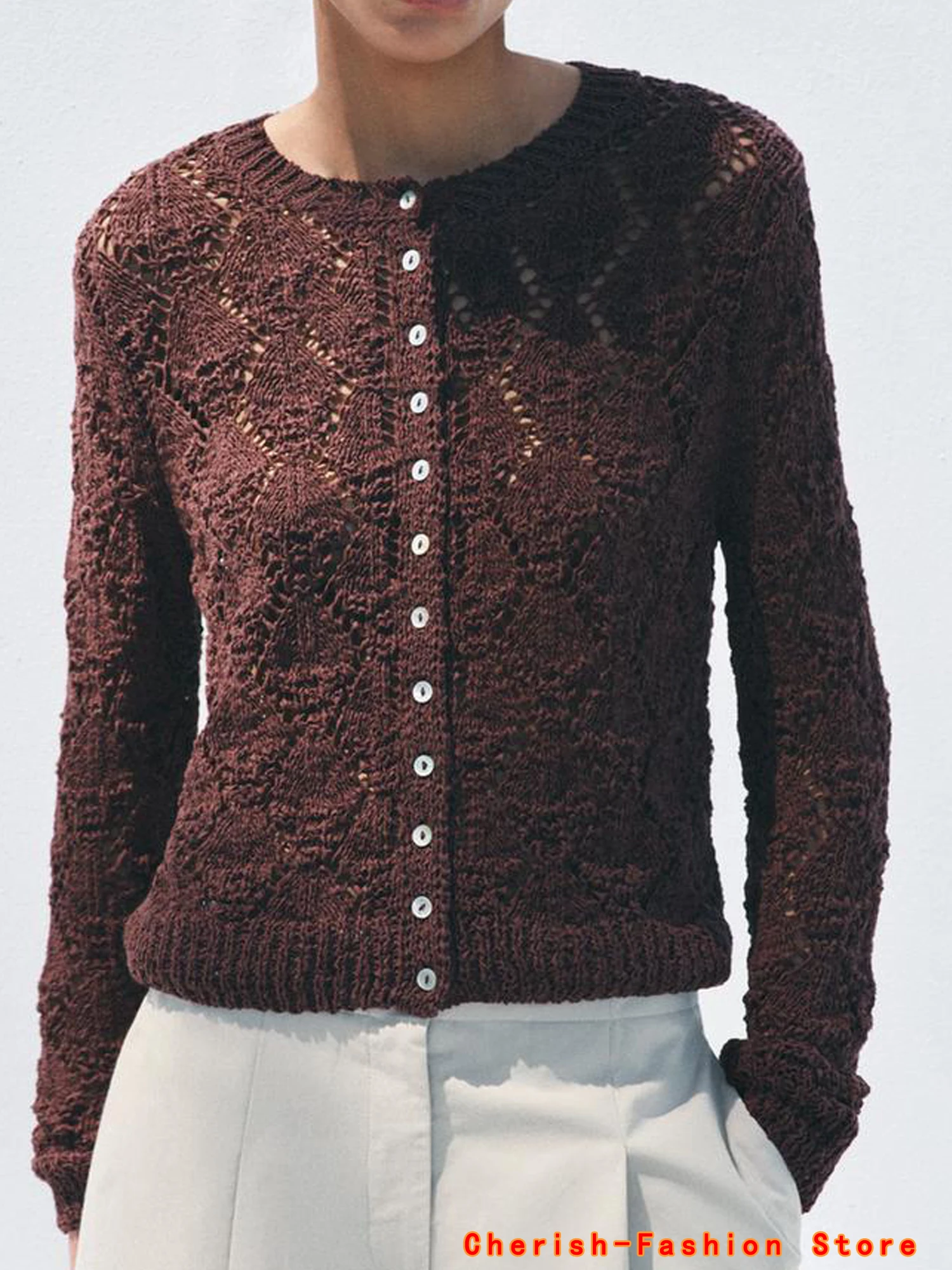 

Women's V-Neck Open Cardigan Slim Fit Short Knitted Jacket Autumn New Style Fashionable Casual Wear Slim Fit cardigan sweater