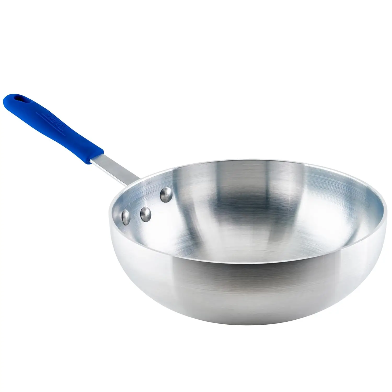 11-Inch Silver Aluminum Stir Fry Pan, Non-Stick Surface for Easy Cooking