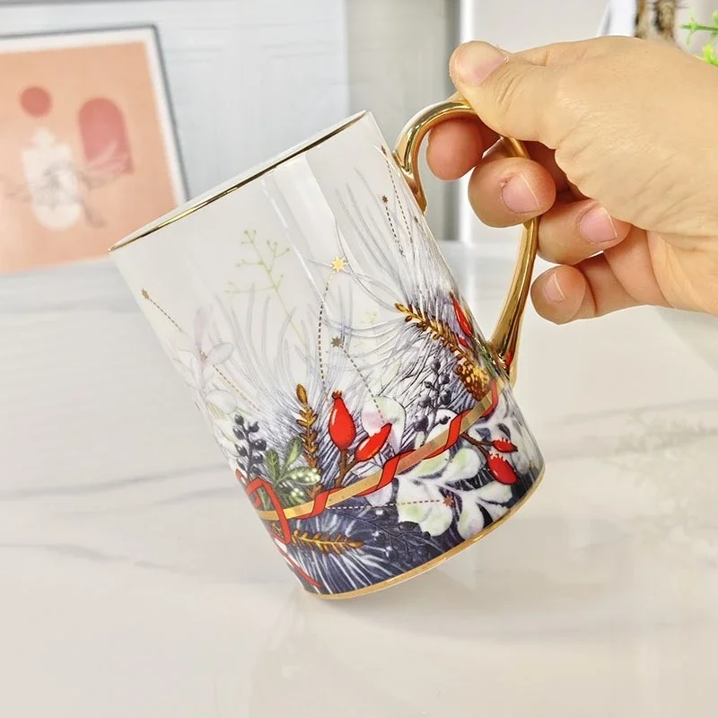 Bone China Christmas Limited Edition Holiday Series Coffee Cups Mugs And High-Quality Cups As Gifts