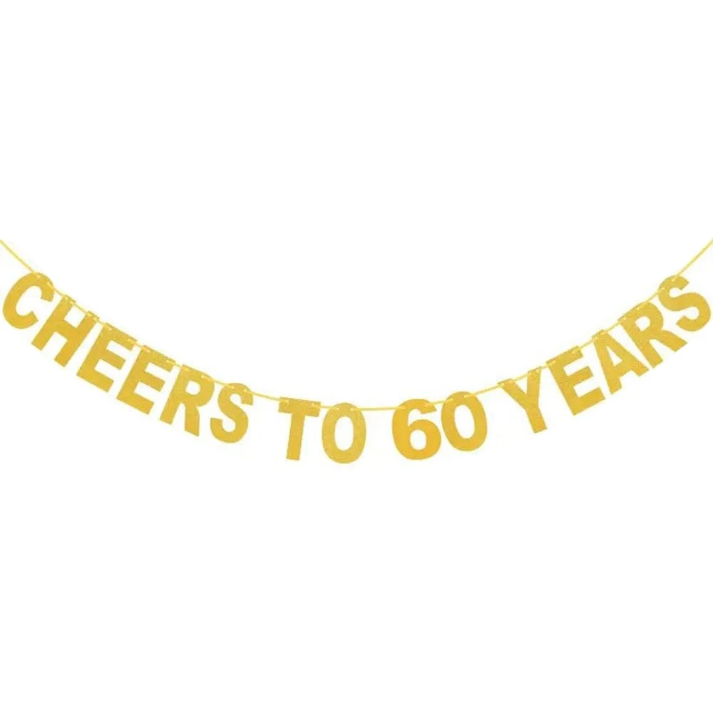 1 set 30 40 50 60 Jaar Gelukkige Verjaardag Papier Banner Verjaardagsfeestje Decoraties Volwassen Garland Verjaardag Anniversaire Zwarte Vlaggen