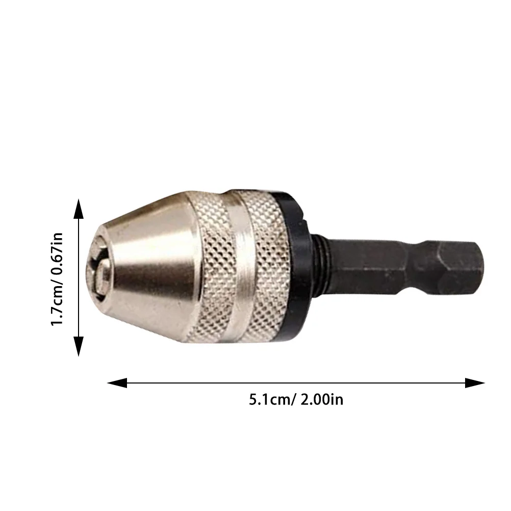 Бесключевой мини-сплавный трехкулачковый сверлильный патрон 0,3-6,5 мм, адаптер патрона для ударной отвертки, держатель без бита, ручная дрель