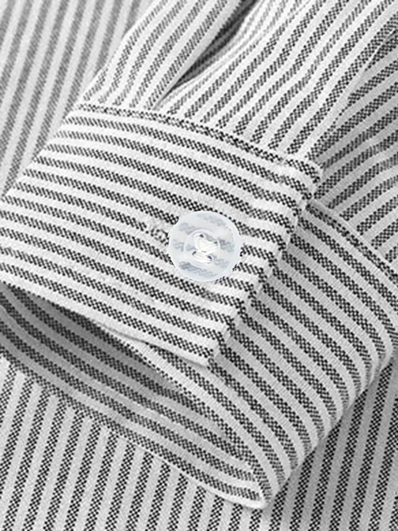 Spring and Autumn Lightweight Healing-Style Niche Cartoon Pumpkin Print Striped Long-Sleeve Casual Men's Striped Shirt