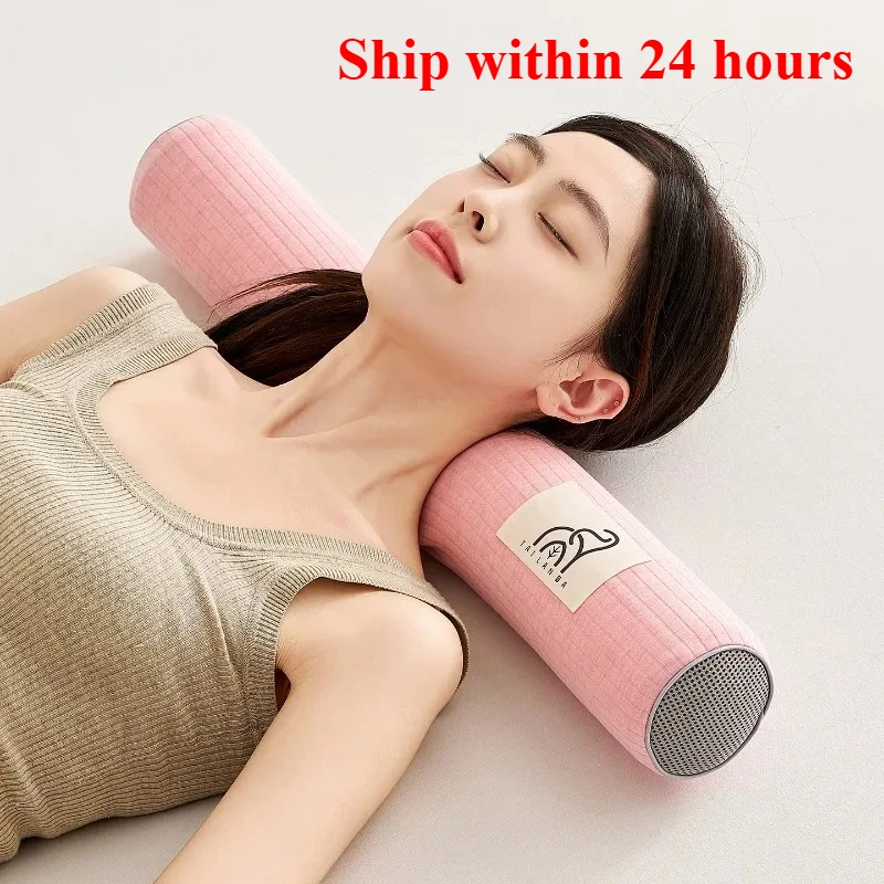 Poduszka cylindryczna lateksowa w paski, wielofunkcyjna, jednolita, w cukierkowych kolorach, poduszka pod szyję dla dorosłych do użytku domowego, 2025