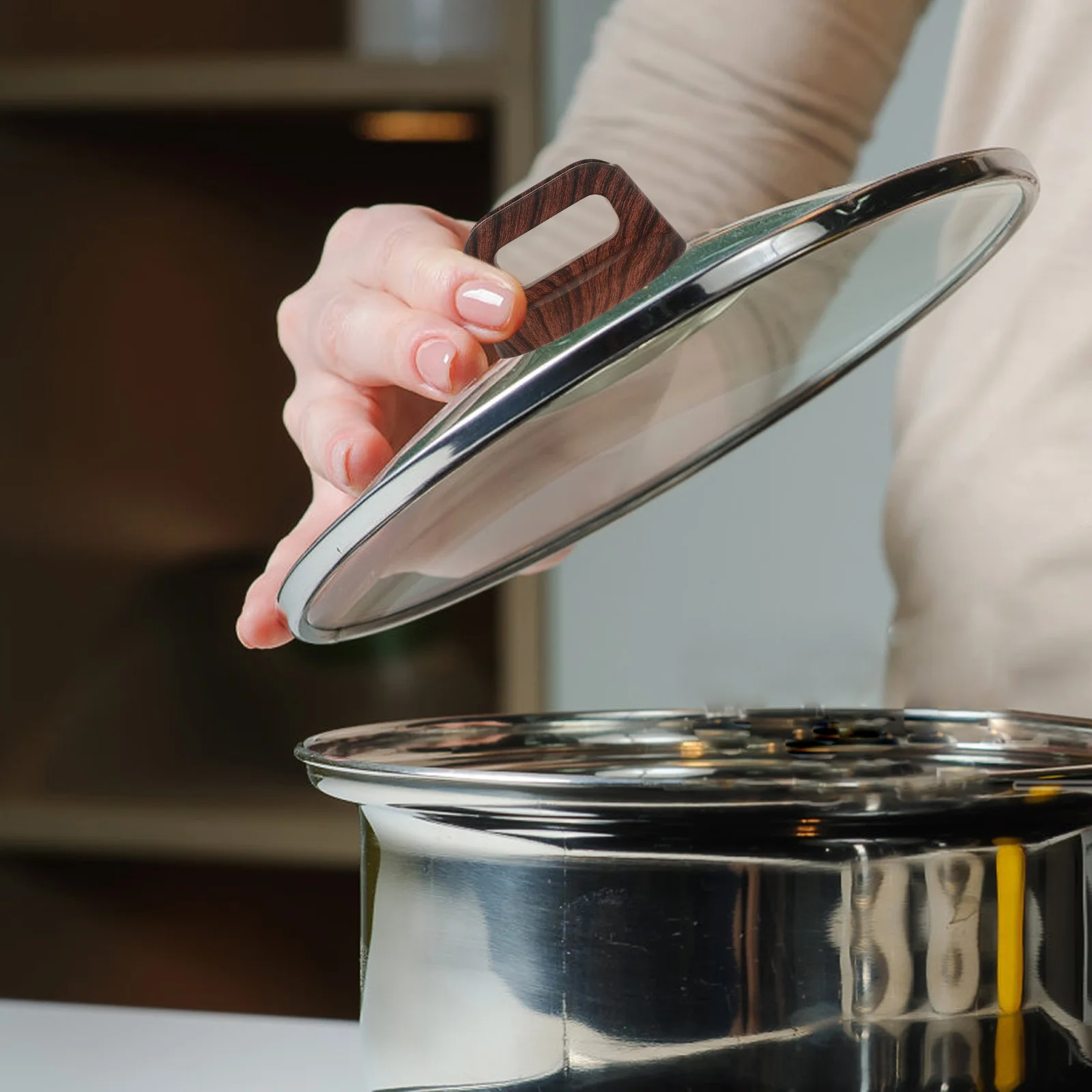 

Easy Grip Anti-Scald Pot Lid Handle Thickened Wear-Resistant Bakelite Knob for Kitchen Cookware Accessories Cookware Lid Knob