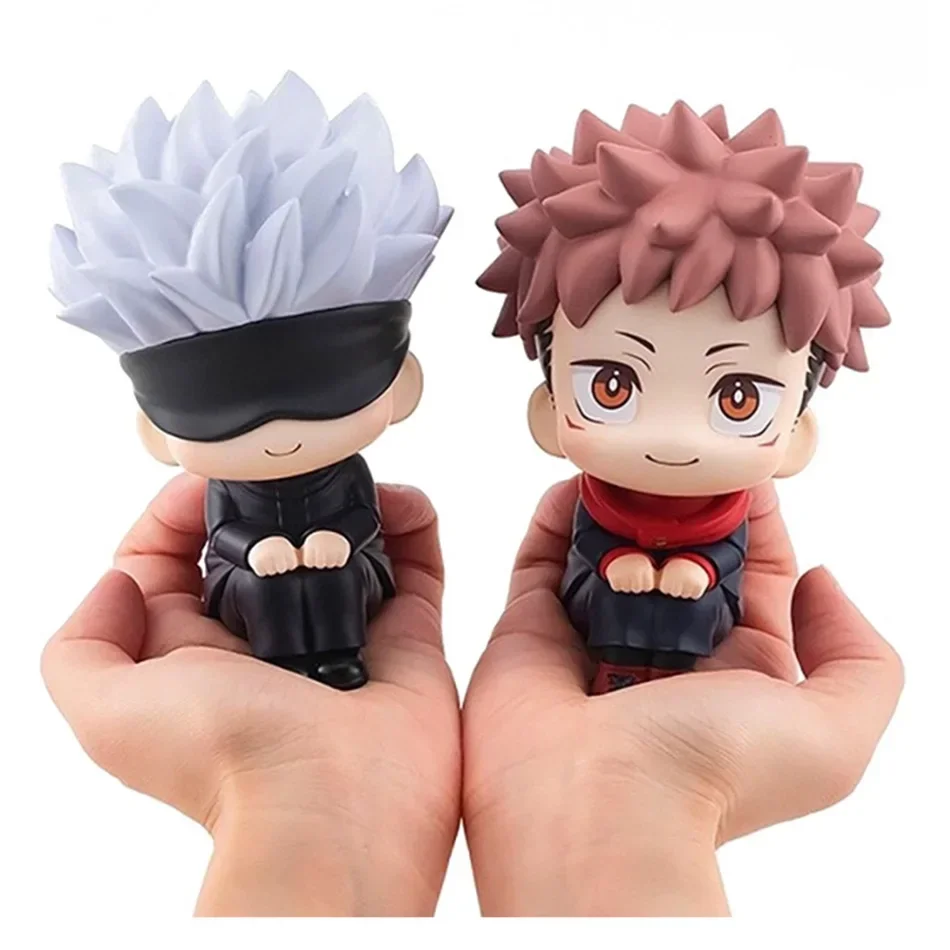 10 cm Jujutsu Kaisen Q-Sitzende Anime-Figur, PVC-Modell, Yuji Gojo Megumi Nobara Figur, Auto-Desktop-Dekoration, Geschenk für Anime-Liebhaber – Detail 2