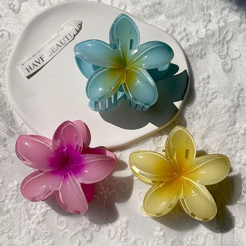 Women Elegant Irregular Flower Hair Clips Summer Fashion Shark Hairpins Barrettes For Girls Beach Ponytail Clip Hair Accessories image 4