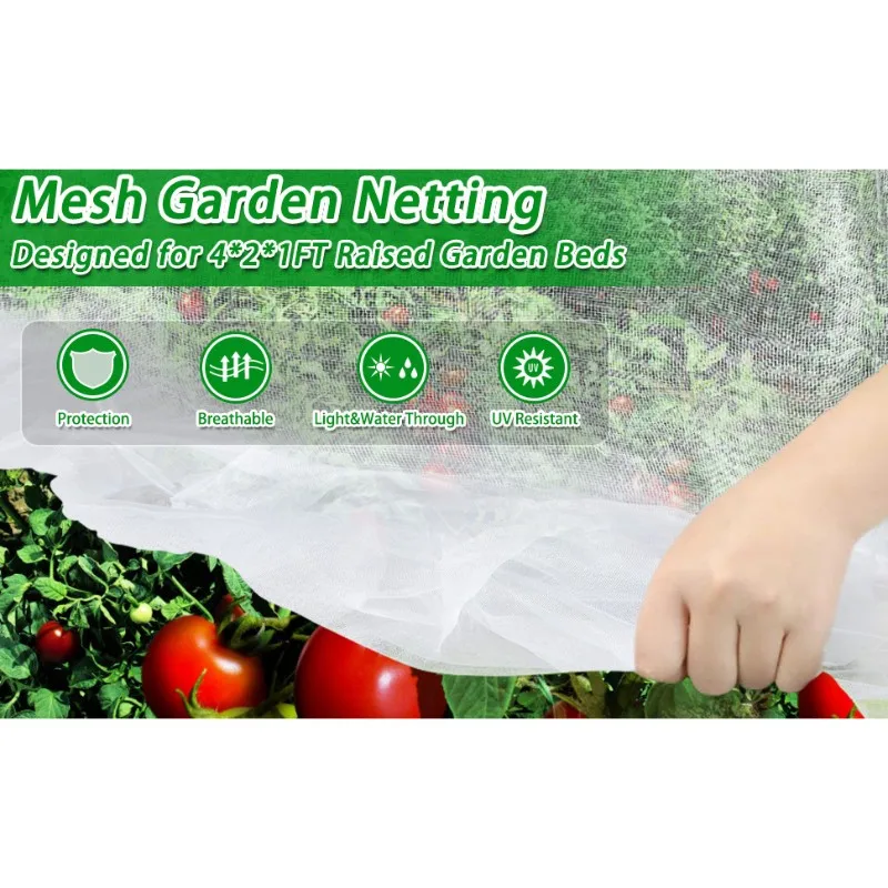 【ALLOWANCE】Garden Plant Protection Netting-Drawstring Polyester Mesh Covers 2Pcs For Fruits And For Vegetables