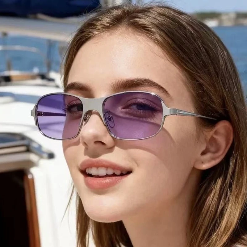 

Stylish Casual Oval Metal-Frame Sunglasses Women's INS Style 2026 New Trendy Solar Glasses Outdoor UV-Protective Shades UV400