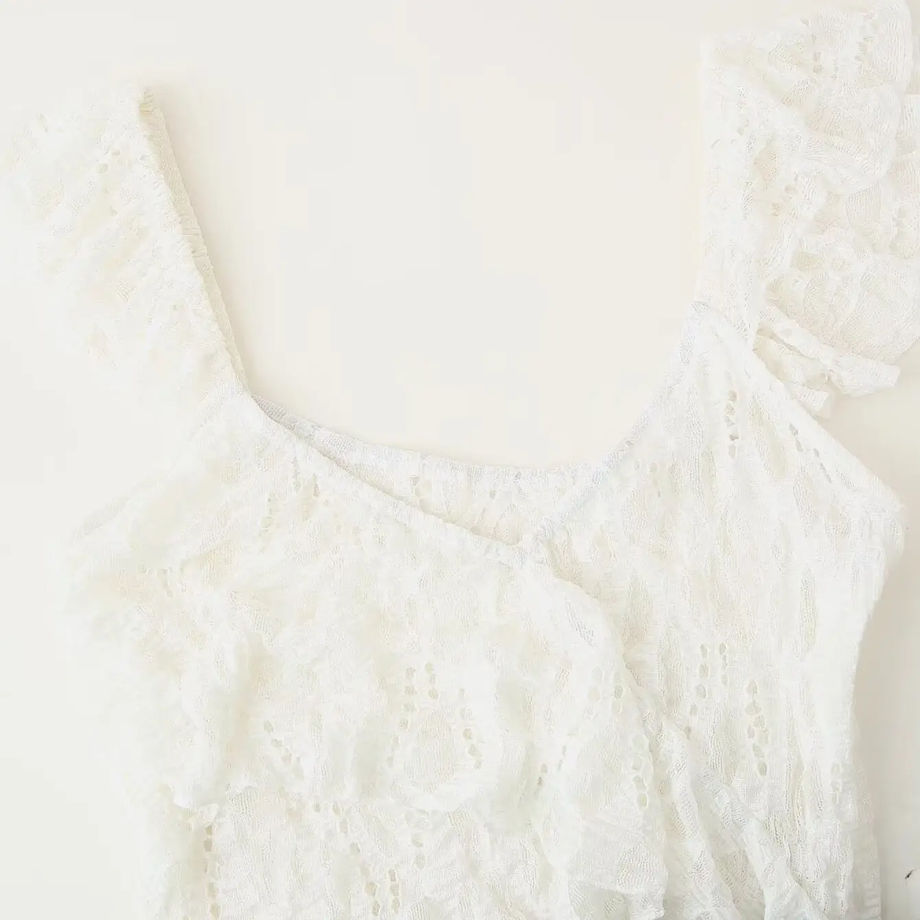 Vestido E de Renda em Camadas JNLEAOG, Novo Design de Moda Fena para Primavera, Vestido Justo Sem Mangas com Decot...