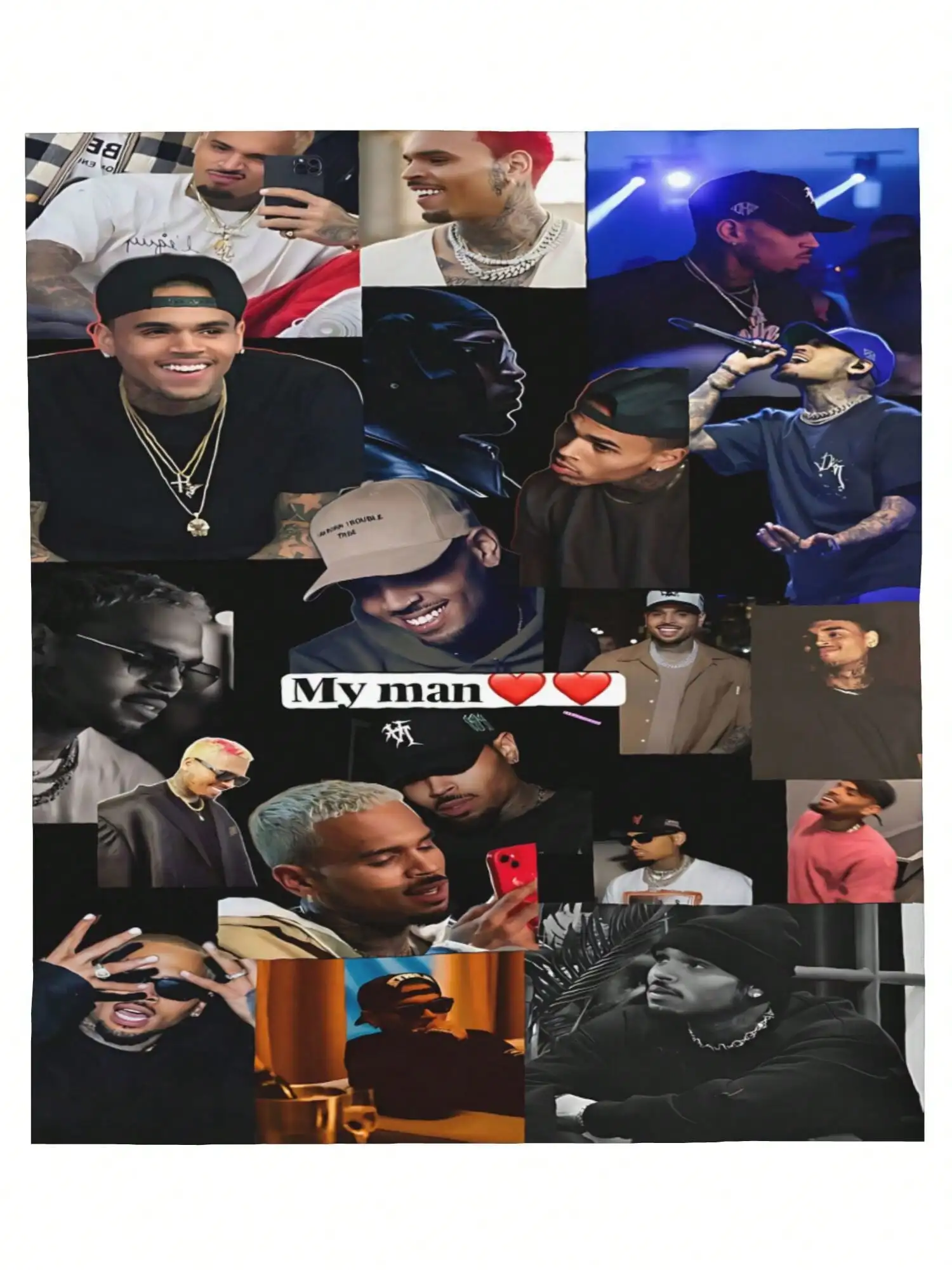 Customize Chris Merch Brown Blanket Soft Comfortable Warm Fleece Blanket Fan Suitable For Room Car Let Travel Camping Sofa Bedro