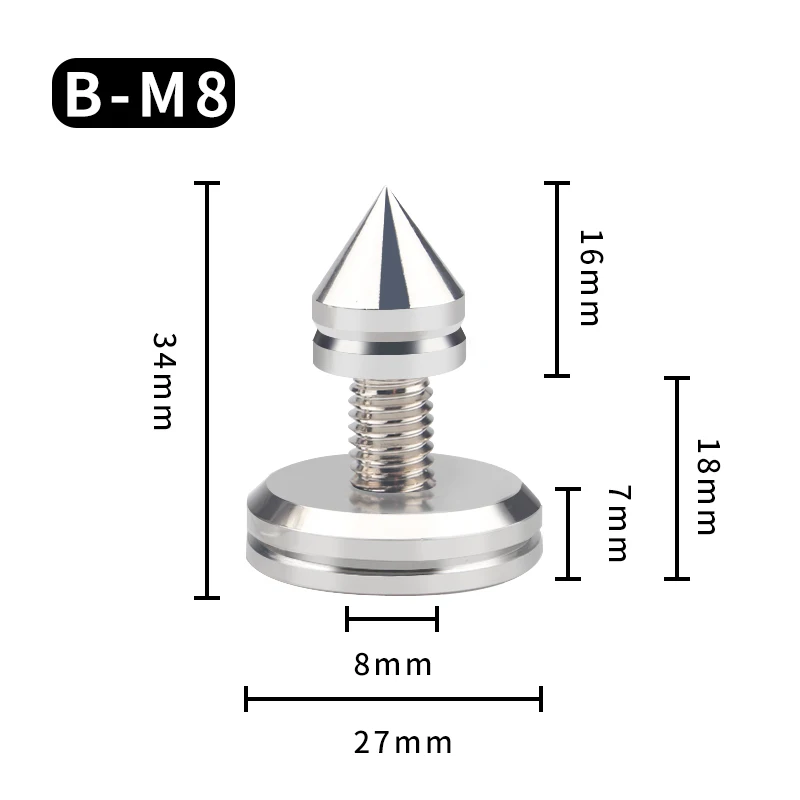 HIFI Rhodium Plated Copper Audio Foot Nail Pad for HiFi Audio Amplifier CD Decoder Dedicated Feet