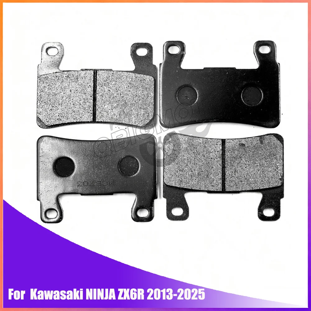 For  Kawasaki NINJA ZX6R ZX 6R 2013-2025 Motorcycle Front Rear Brake Pads Disc kits Set ZX-6R 2025 2024 2023 2022 2021