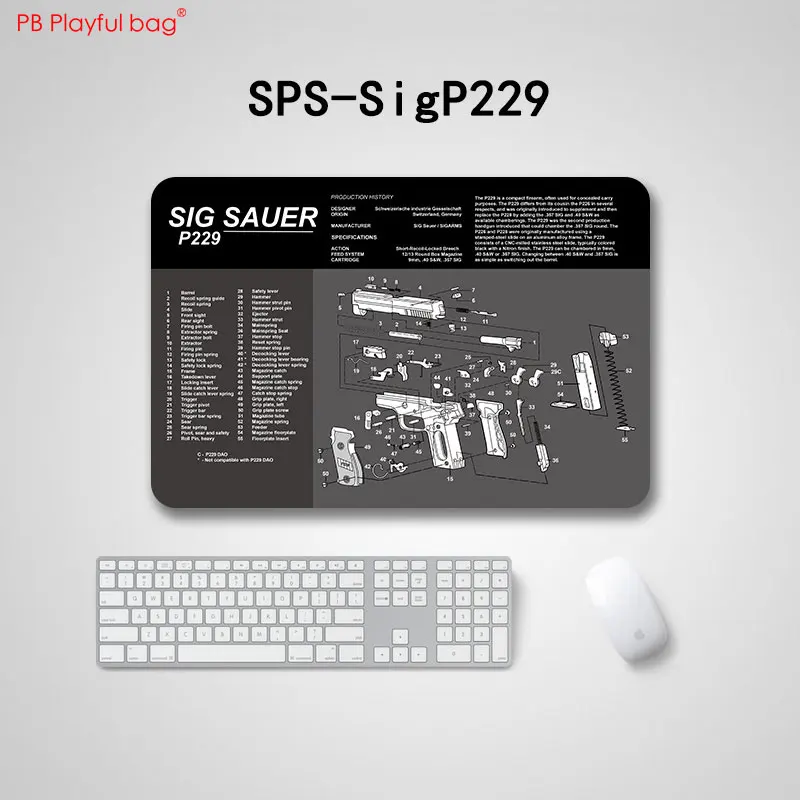 Gun Series Mouse Pad 915x305MM 430x280MM Rubber Cleaning Desk Mat Tactical Player Collection AR15 AK47 870 1911 P229 USP AC133 view 6