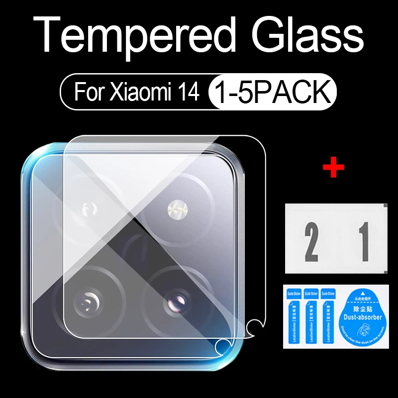 1-5PACK Back Lens Tempered Glass For Xiaomi Mi 14 Rear Camera Screen Protector HD Clear Anti-scratch Protective Glass For Mi 14