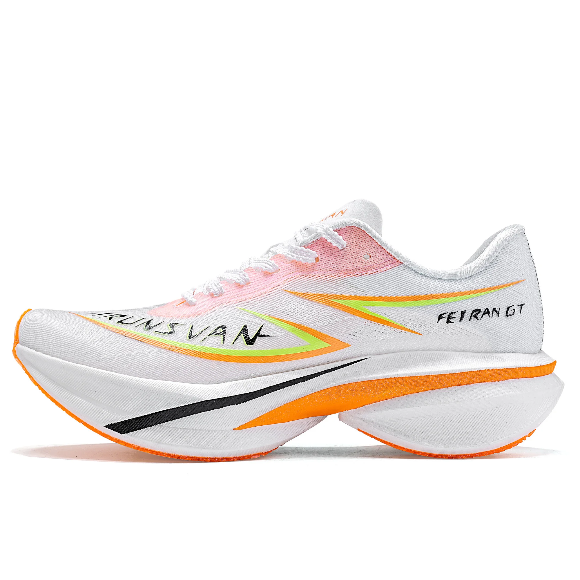 IRUNSVAN Full Palm Innovative Carbon Plate Board Double Knitting Breathable Dual Density Light Weight Fashion Sport Running Shoe