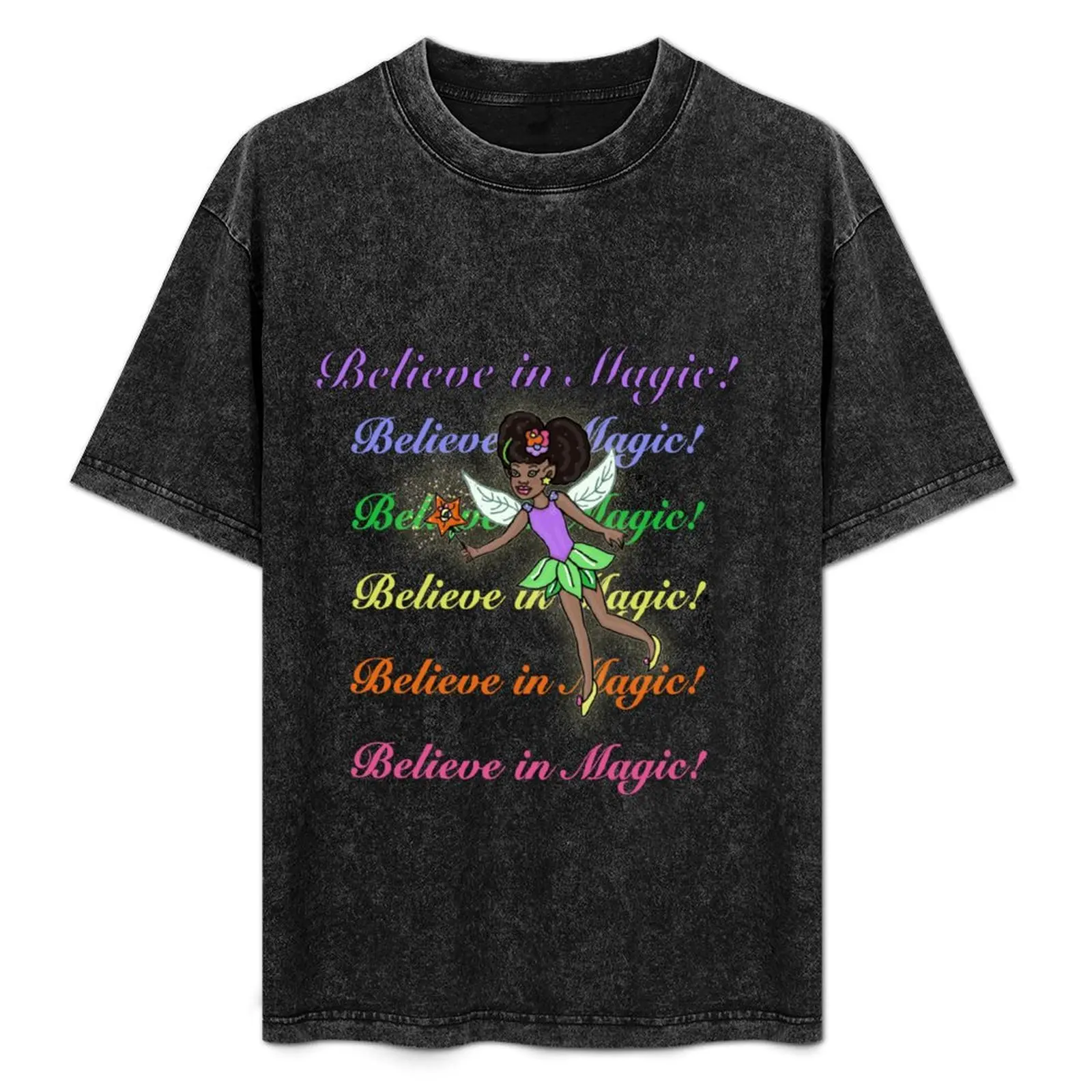 Believe in Magic! T-Shirt Plus Size Basic Short Sleeve Top