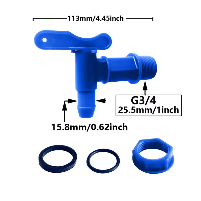 3/4" IBC Tank Tap Adapter Coarse Thread S60 to 5/8" Hose Connector Valves Fittings Garden Water Tanks Faucet Replacement - Image 6