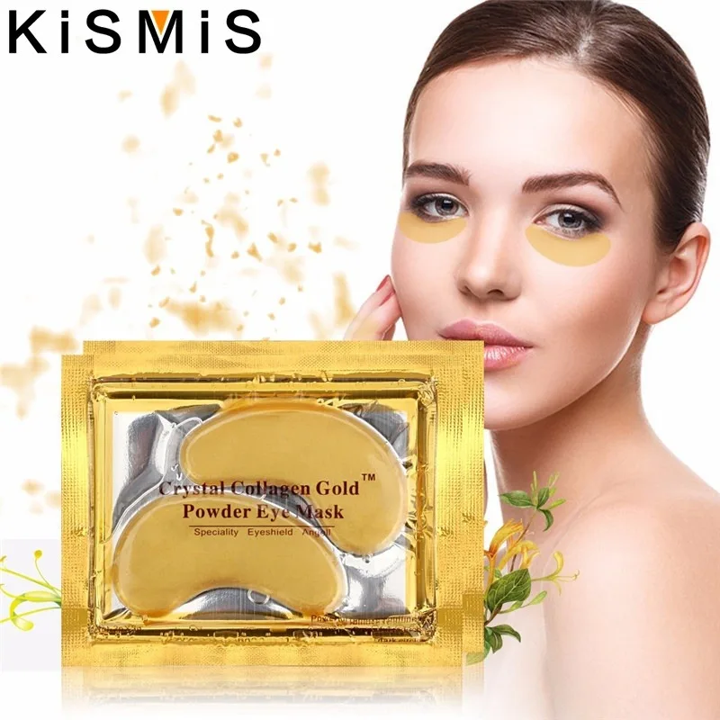 Collagen Gold Eye Mask - Anti-Dark Circle, Moisturizing, Anti-Aging with Hyaluronic Acid, Eye Care Patch, 2 Sheets/Bag